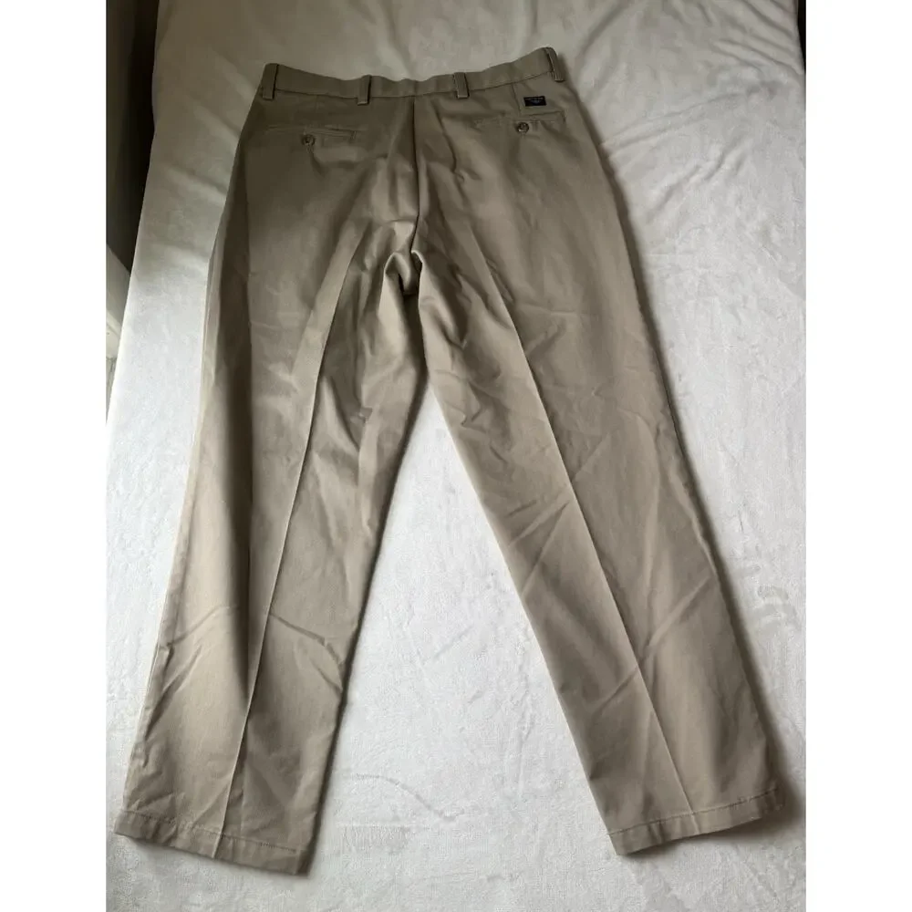 Dockers 100% Cotton 36 X 31 Individual Fit Waist Band‎ Pleated Khaki Mens Pants